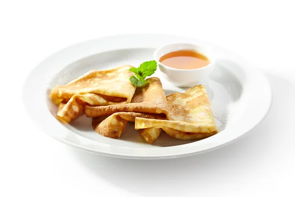 Crepes with Honey — Stock Photo, Image