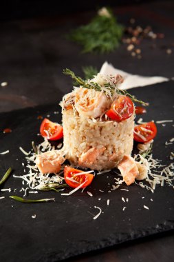 Gurme deniz ürünleri Risotto