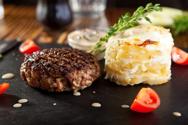 Rundvlees Steak schotel — Stockfoto