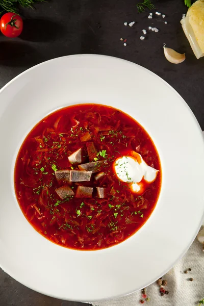 Zuppa di barbabietole e cavoli — Foto Stock