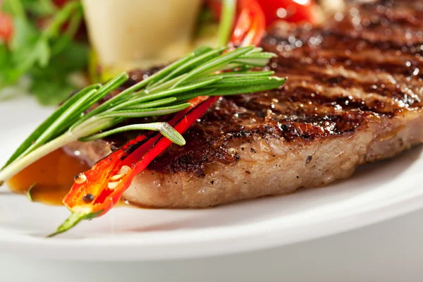 Biefstuk van de BBQ-vlees — Stockfoto