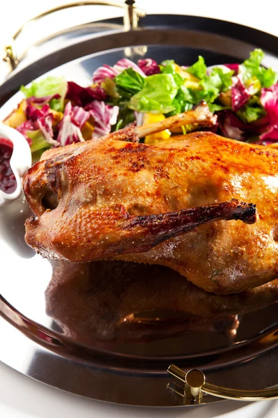 Roast Goose with Apple Stuffing — Stock Photo, Image