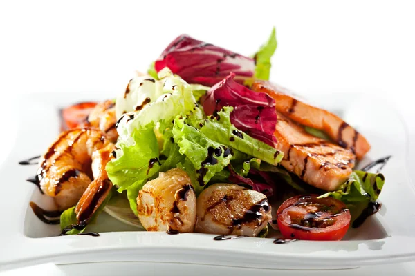 Grilled Seafood Salad — Stock Photo, Image