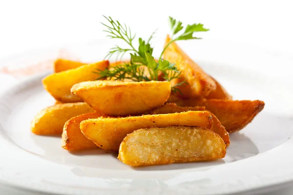 Roasted Potatoes Garnished with Parsley — Stock Photo, Image