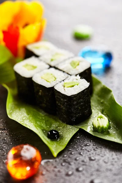 Abacate Sushi Roll — Fotografia de Stock