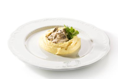 Sığır straganof patates püresi ile