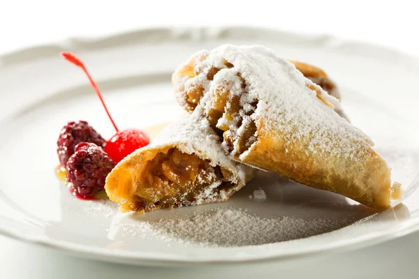 Apple Powdered Strudel — Stock Photo, Image