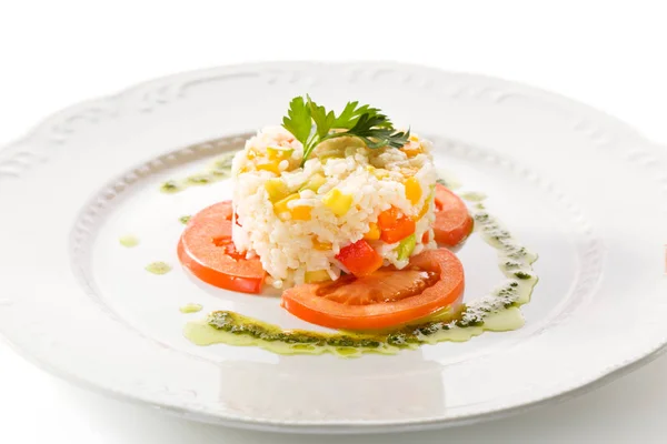 Cooked Rice with Tomato — Stock Photo, Image