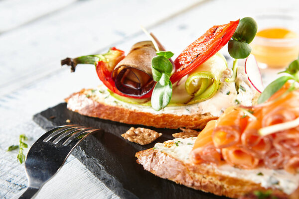 Delicious Various Bruschetta