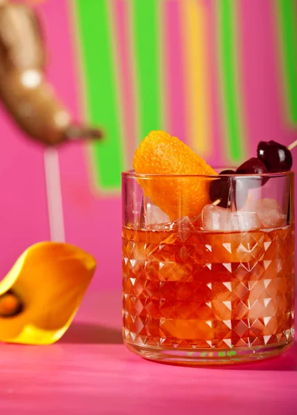 Old Fashioned Cocktail — Stock Photo, Image