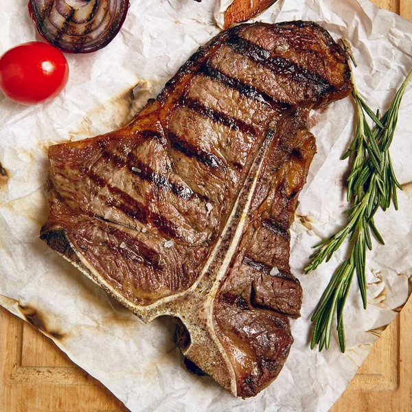 Hovězí steak večeře — Stock fotografie