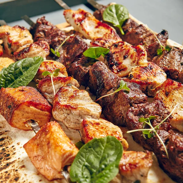 Varios shish kebab — Foto de Stock