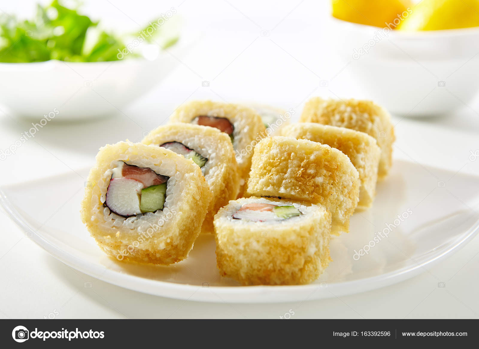 Tempura Sushi Roll — Stock Photo © ryzhkov86 163392596