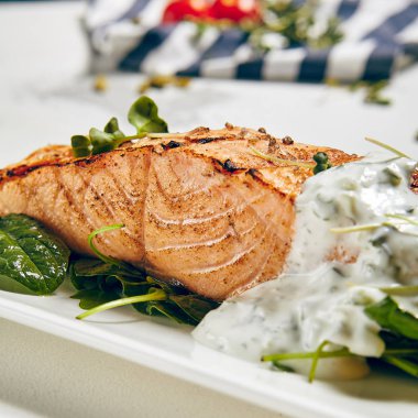 Somon biftek ızgara