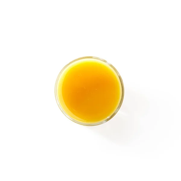 Vue du dessus du jus d'orange — Photo