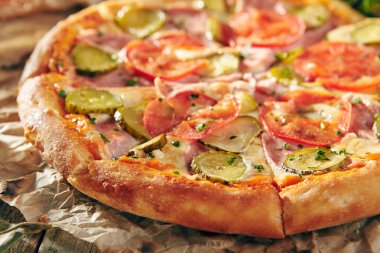 güzel taze pizza