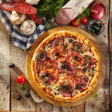 güzel taze pizza