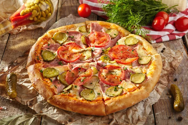 güzel taze pizza