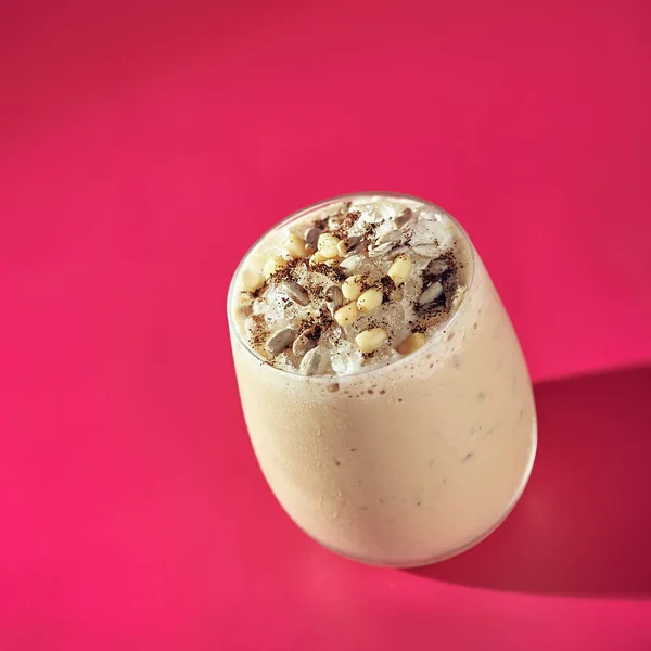 Nuts and Banana Smoothie — Stock Photo, Image