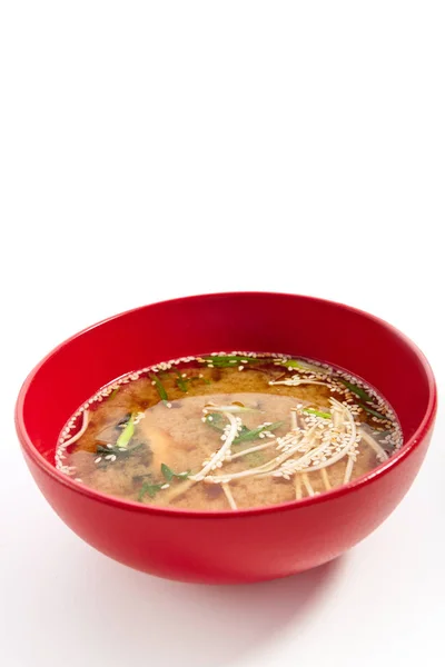 赤いプレートに汎アジア料理の特選料理 — ストック写真