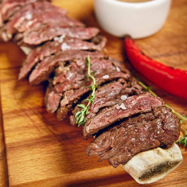 Hovězí steak večeře — Stock fotografie