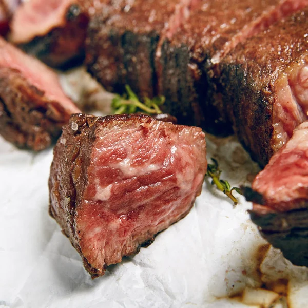 Marha steak vacsora — Stock Fotó