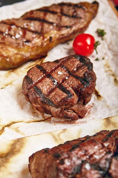 Bife de carne jantar — Fotografia de Stock