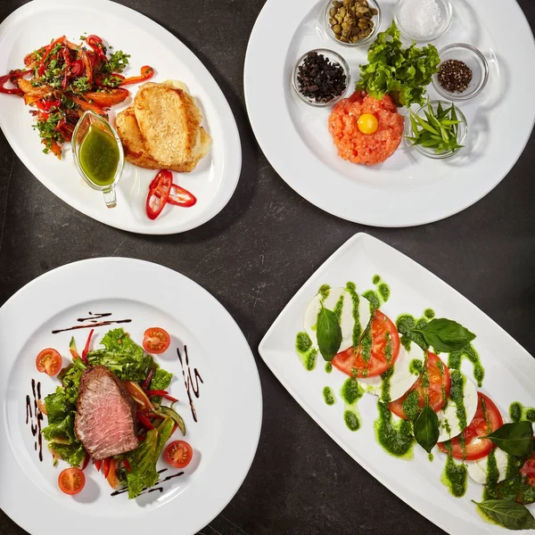 Gastronomisch menu van luxe restaurant — Stockfoto