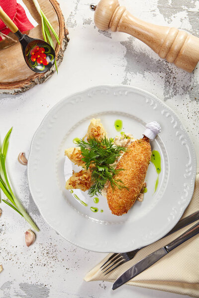 Gastronomic menu of luxury restaurant