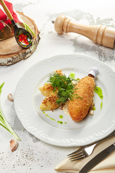 Gastronomic menu of luxury restaurant