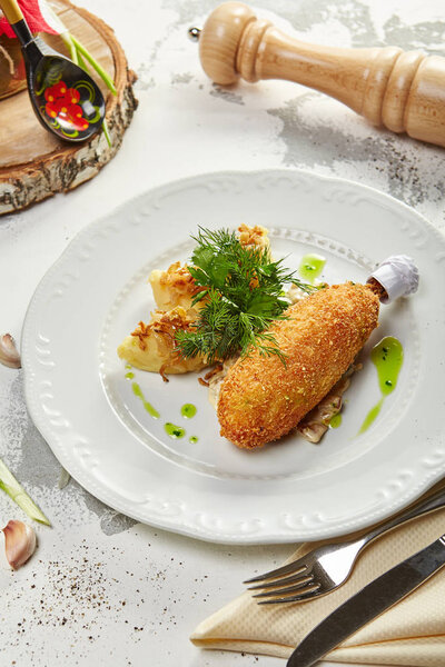 Gastronomic menu of luxury restaurant