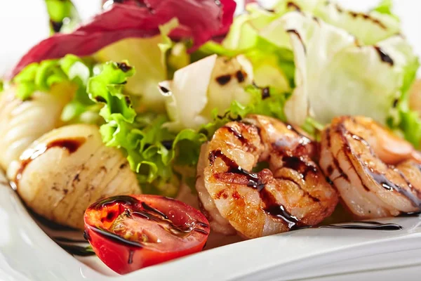 Grilled Seafood Salad — Stock Photo, Image