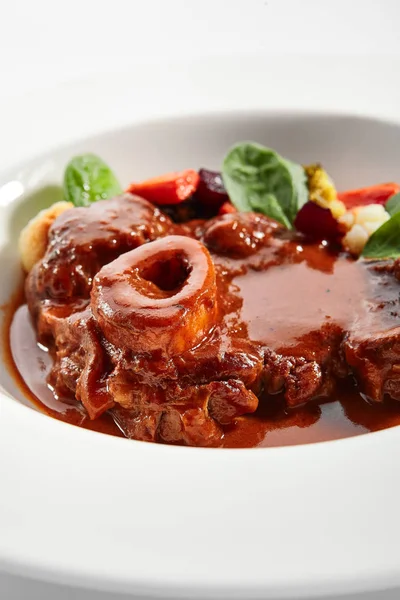 Ossobuco delicioso plato —  Fotos de Stock