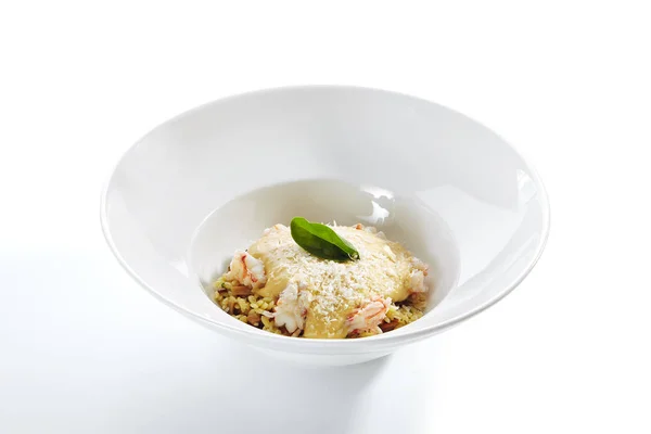 Delizioso risotto italiano con cozze e gamberetti — Foto Stock