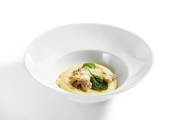 Kurczak Bliska Podawane Warzywa Gulasz Mięso Włochy Tradycyjna Kuchnia Włoska — Zdjęcie stockowe