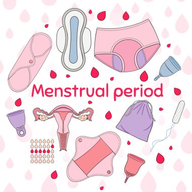 Adet seti, kadın hijyeni ve kadın sağlığı. 