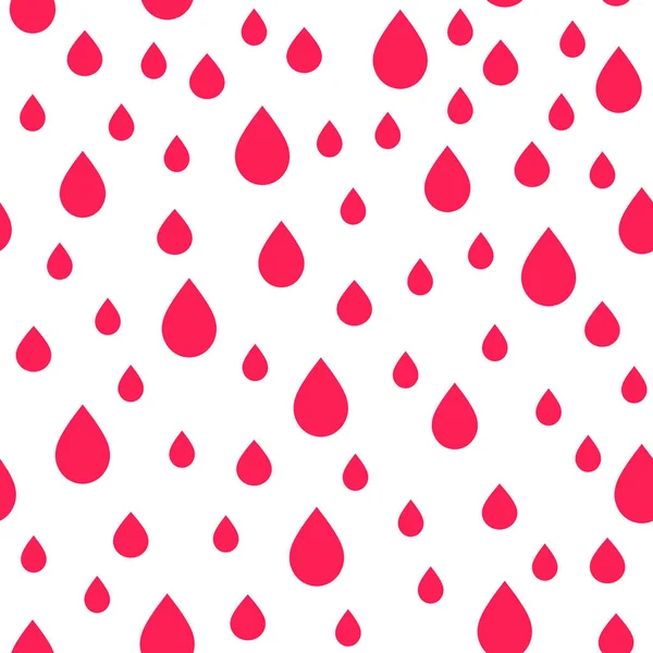 Patrón inconsútil de gotas de sangre. Menstruación. Período . — Archivo Imágenes Vectoriales