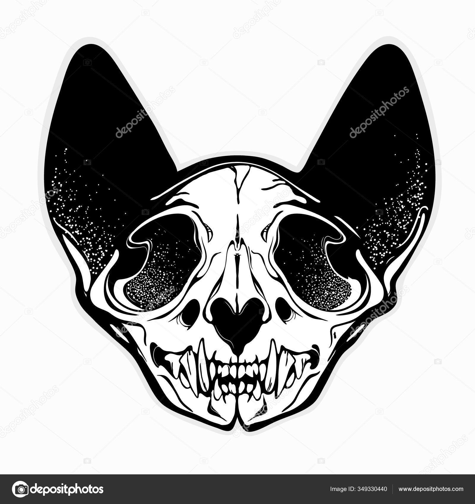 Cráneo, Buñuelo, Gato Y Otros Brillantes Pegatinas Infantiles Ilustraciones  svg, vectoriales, clip art vectorizado libre de derechos. Image 70362582