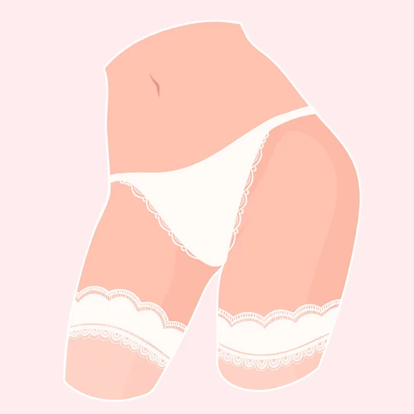 Feminino Bonito Cueca Modelo — Vetor de Stock