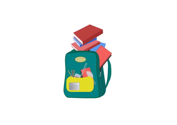 Illustration of heavy schoolbag Stock Picture