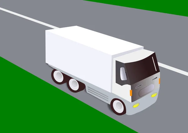 Witte vrachtwagen lading Stockafbeelding