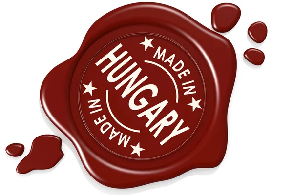 Selo de etiqueta de Made in Hungary — Fotografia de Stock