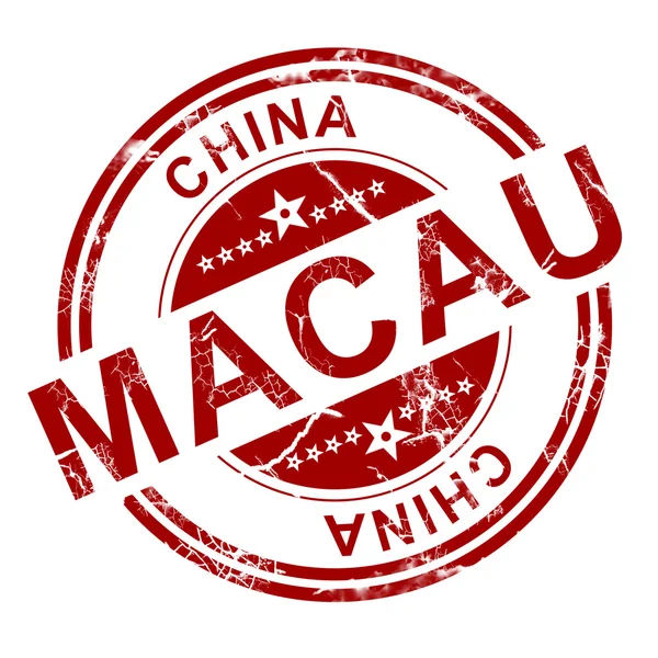 Rote Macau-Marke — Stockfoto