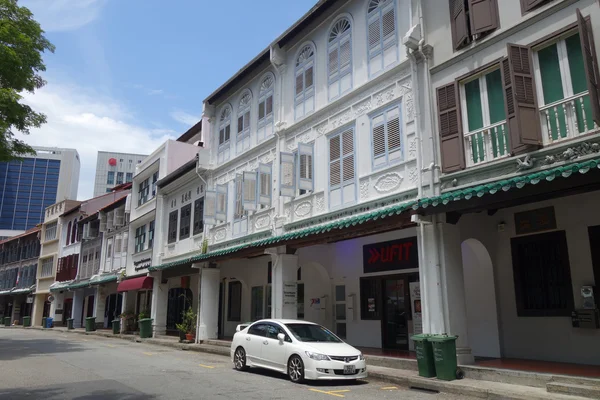 Ulice pohled Amoy Street v Singapuru — Stock fotografie