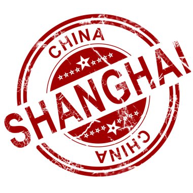 Kırmızı Shanghai damgası 