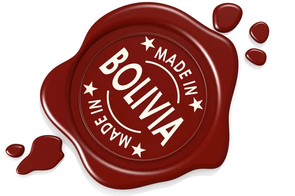 Sceau d'étiquette de Made in Bolivia — Photo