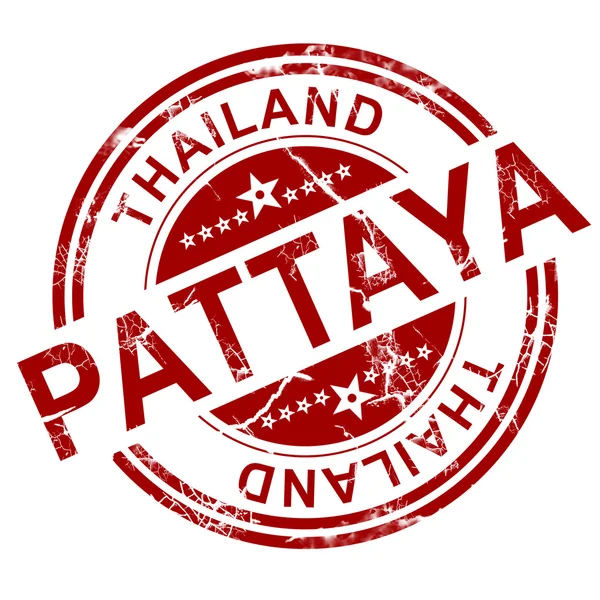 Červená Pattaya razítko — Stock fotografie
