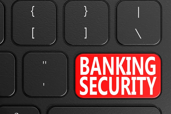 Bankowość bezpieczeństwa na czarne klawiatury — Zdjęcie stockowe