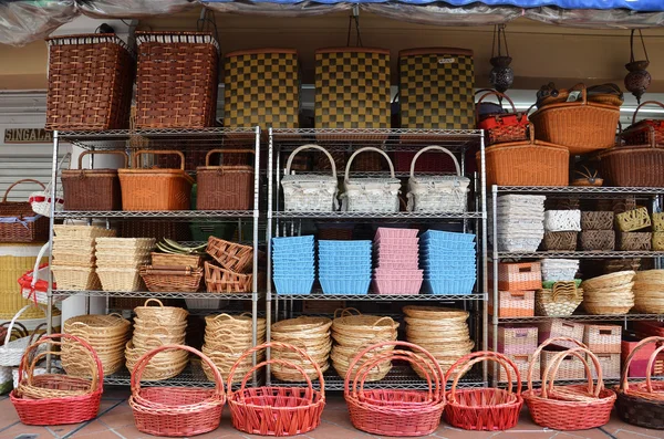 Rattan Basket Trays Shop — Stock Photo, Image