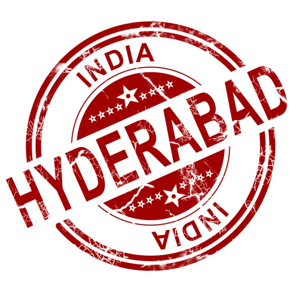 Red Hyderabad stamp — Stock Photo, Image